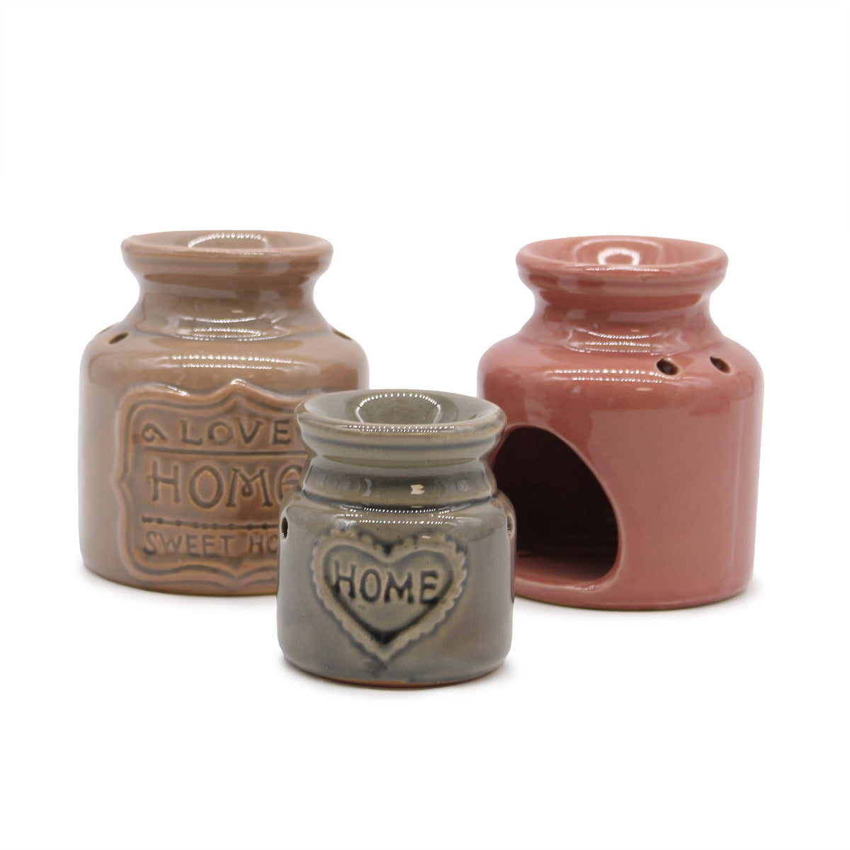 Große Home-Duftlampe – Grau – Love Home Sweet Home