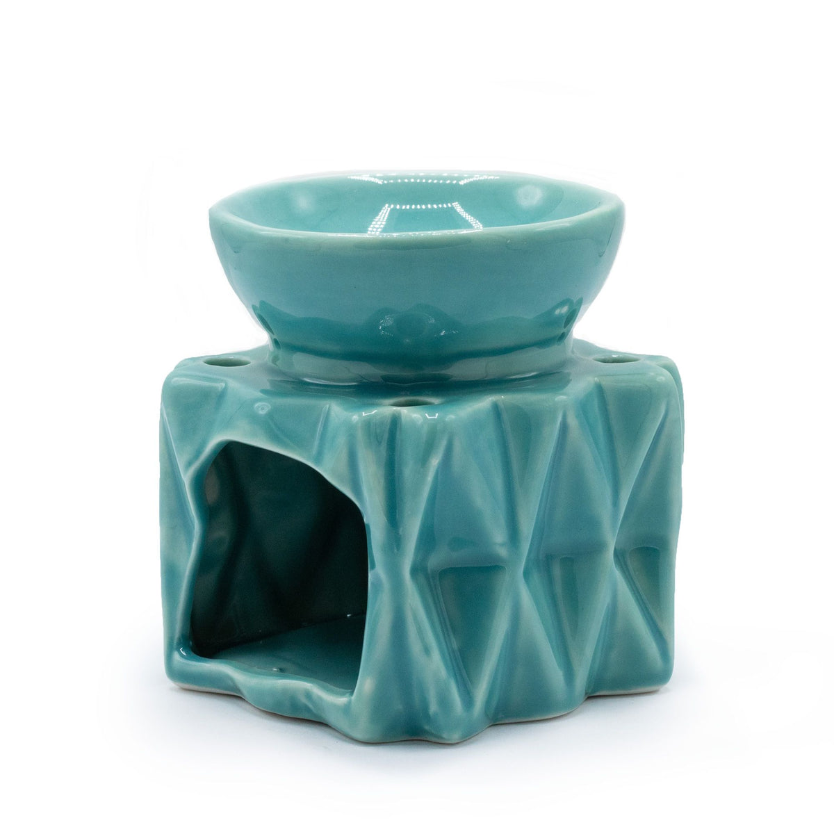 Geometrische Duftlampe – Blau