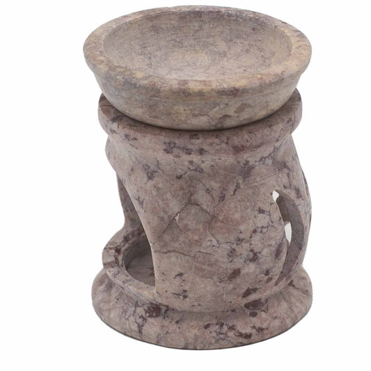 Kleine Speckstein-Duftlampe 8 cm – Three Moon Pentagon