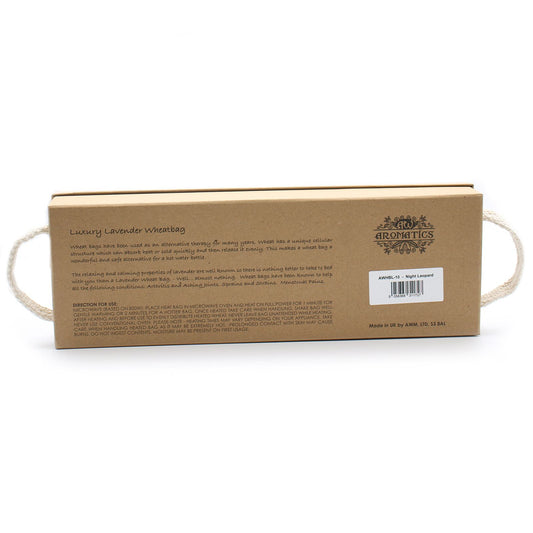 Luxus-Lavendel-Weizenkissen in einer Geschenkbox – Night Leopard