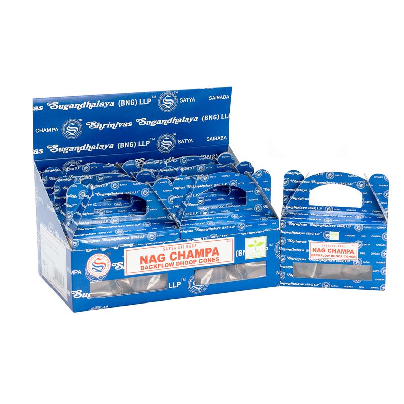 Satya Nagchampa Backflow-Räucherkegel (24 Stück)