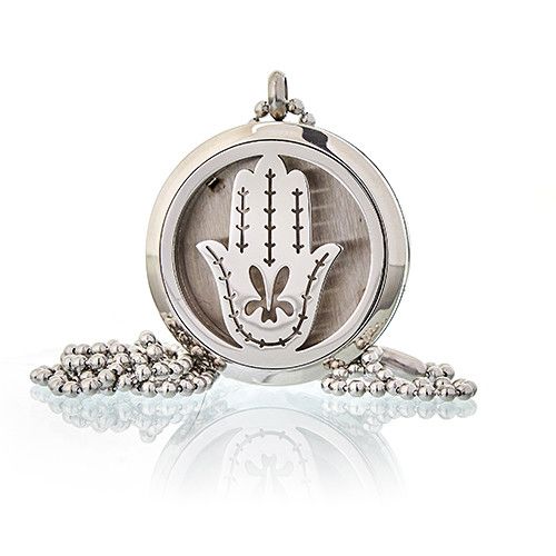 Aromatherapie-Halskette – Hand der Fatima – 30 mm