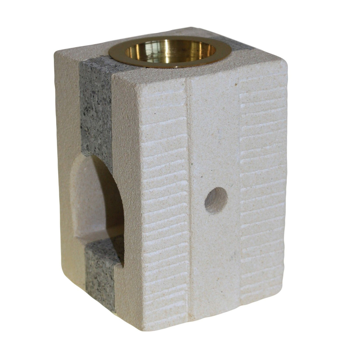 Duftlampe aus Sandstein – Combo, quadratisch