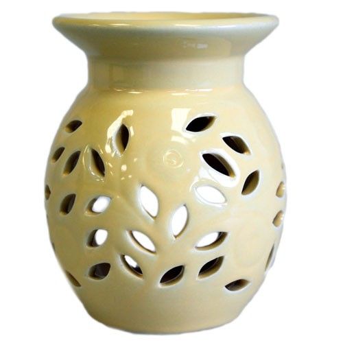Duftlampe mit Blumenmuster – Orange