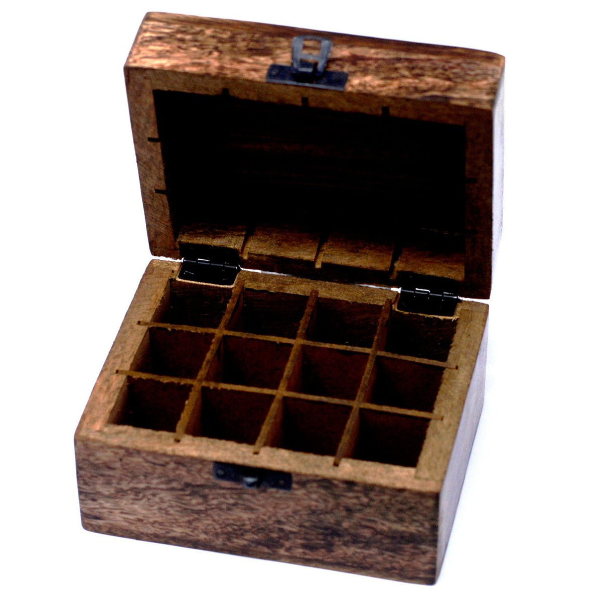 Aromatherapie-Box aus Mangoholz – AW (für 12 Flaschen)