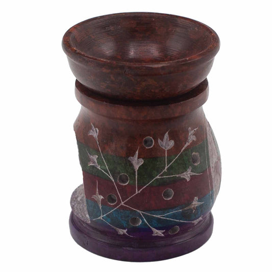 Speckstein-Duftlampe 10 cm – Hamsa – Fünf Farben