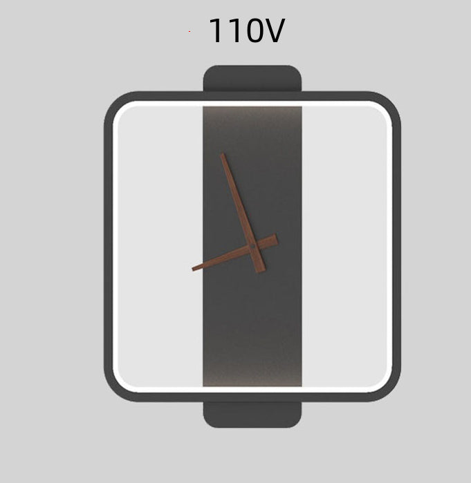 Nordische Wandlampe für Schlafzimmer, Lampe im Uhrendesign