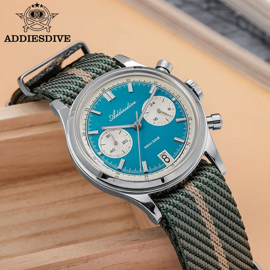 ADDIESDIVE Herren Uhr - Chronograph mit Saphirglas und 100 m Wasserdichtigkeit