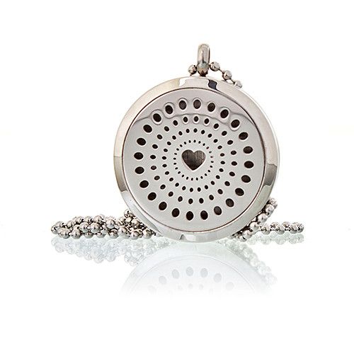 Aromatherapie-Halskette – Diamonds Heart – 30 mm
