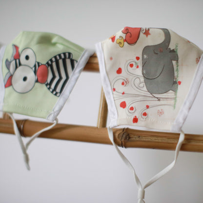 Wiederverwendbare modische Gesichtsbedeckung – Love Elephants (Erwachsene)