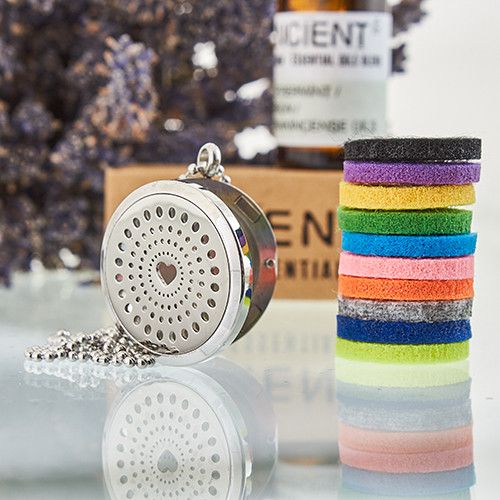 Aromatherapie-Halskette – Diamonds Heart – 30 mm