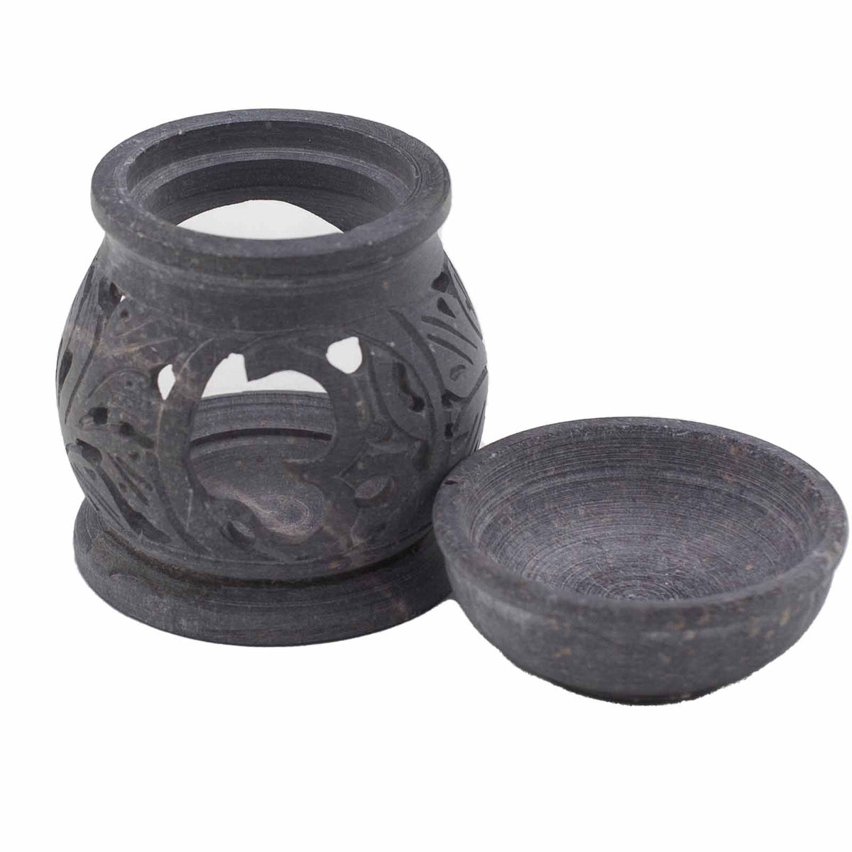 Kleine Speckstein-Duftlampe 8 cm – Om