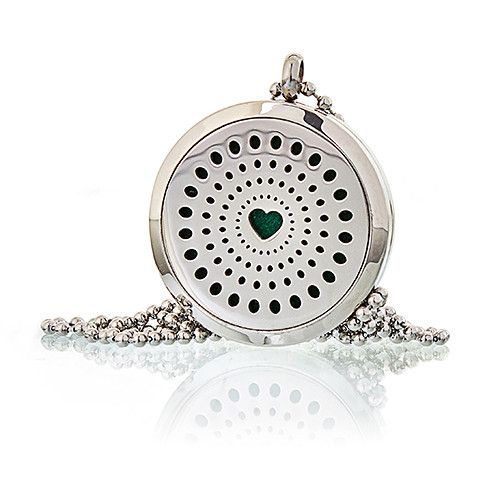 Aromatherapie-Halskette – Diamonds Heart – 30 mm