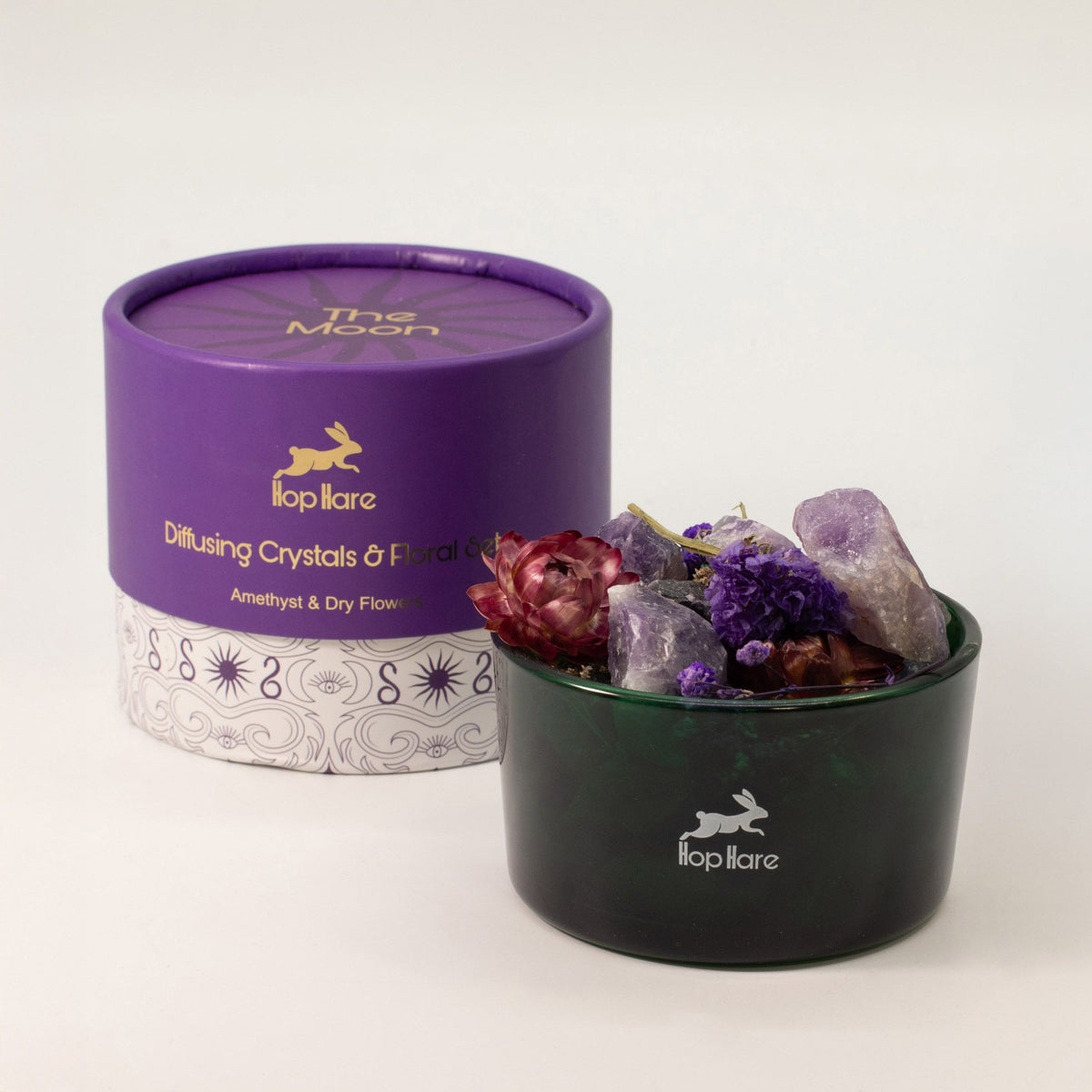 Hop Hare Set mit Kristallen zur Raumbeduftung und getrockneten Blüten – The Moon