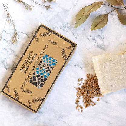 Lavendel-Augenkissen aus natürlicher Baumwolle und Juco in einer Geschenkbox – Blue Viper