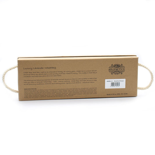 Luxus-Weizenkissen mit Lavendel in einer Geschenkbox – Butterfly & Roses
