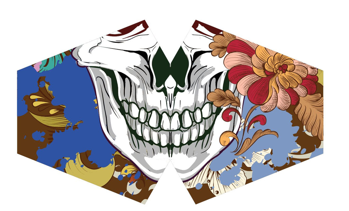 Wiederverwendbare modische Gesichtsbedeckung – Colourful Calavera (Erwachsene)