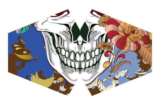 Wiederverwendbare modische Gesichtsbedeckung – Colourful Calavera (Erwachsene)