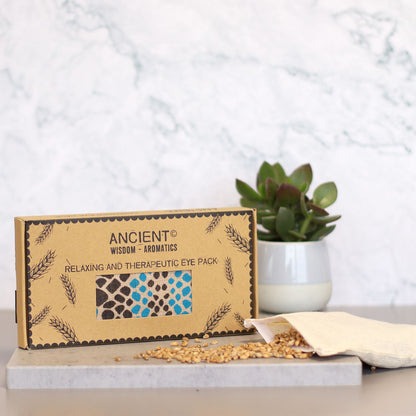 Lavendel-Augenkissen aus natürlicher Baumwolle und Juco in einer Geschenkbox – Blue Viper