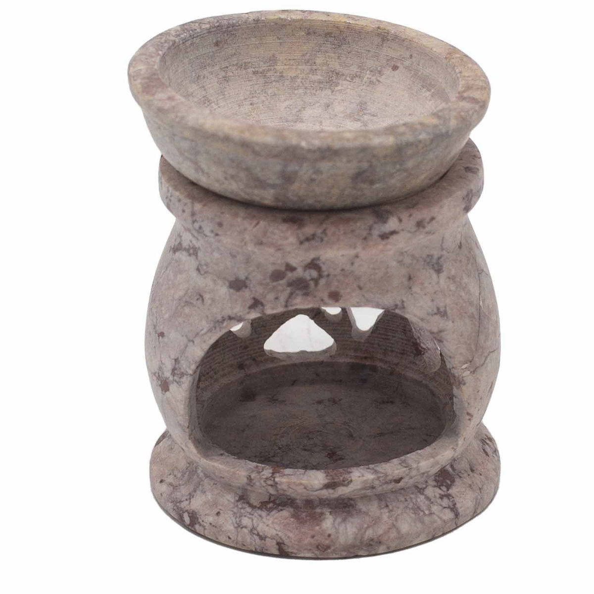 Kleine Speckstein-Duftlampe 8 cm – Three Moon Pentagon