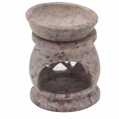 Kleine Speckstein-Duftlampe 8 cm – Three Moon Pentagon