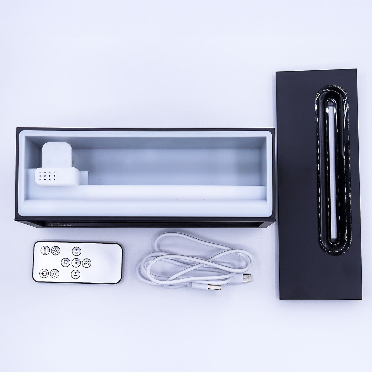 Aroma-Diffusor mit Flammeneffekt und Vogelklängen – Schwarz – USB – Farbwechsel