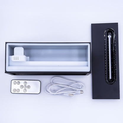 Aroma-Diffusor mit Flammeneffekt und Vogelklängen – Schwarz – USB – Farbwechsel