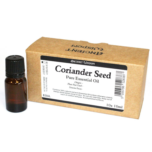 Ätherisches Koriandersamenöl ohne Etikett – 10 × 10 ml