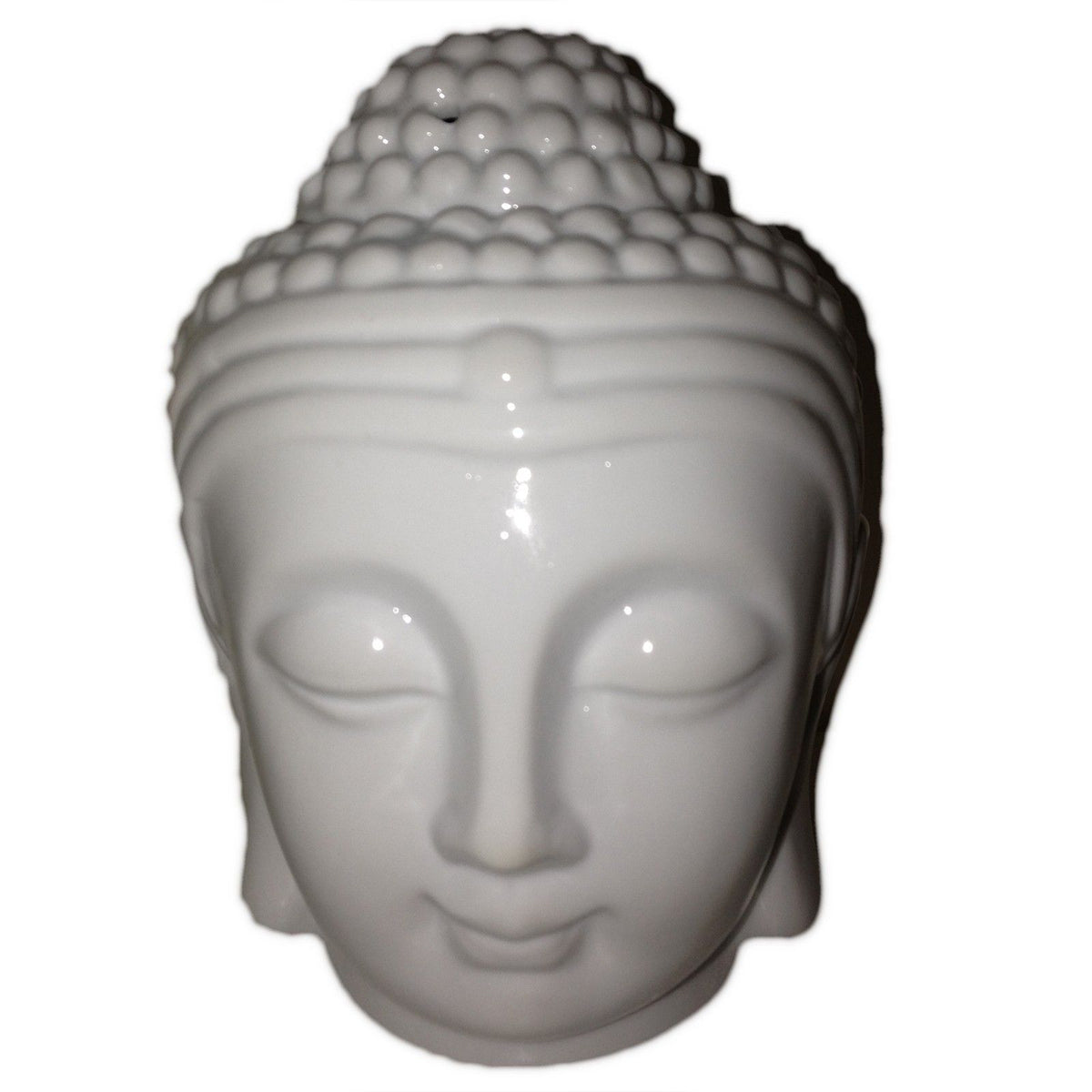 Duftlampe in Buddha-Kopfform – Weiß