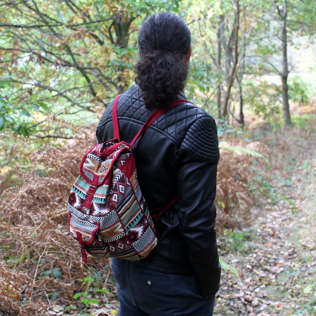 Jacquard-Rucksack – Chocolate