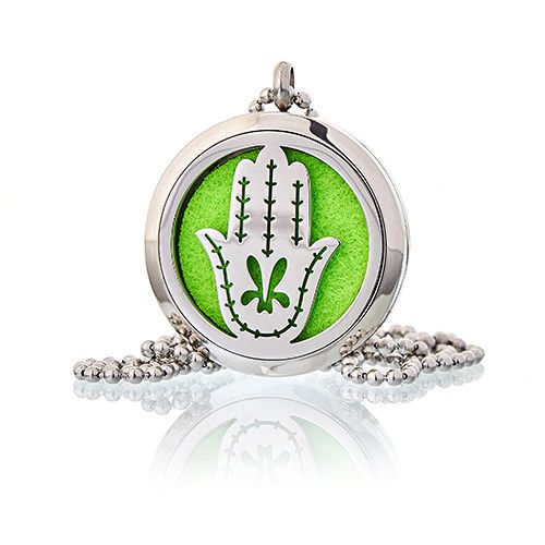 Aromatherapie-Halskette – Hand der Fatima – 30 mm