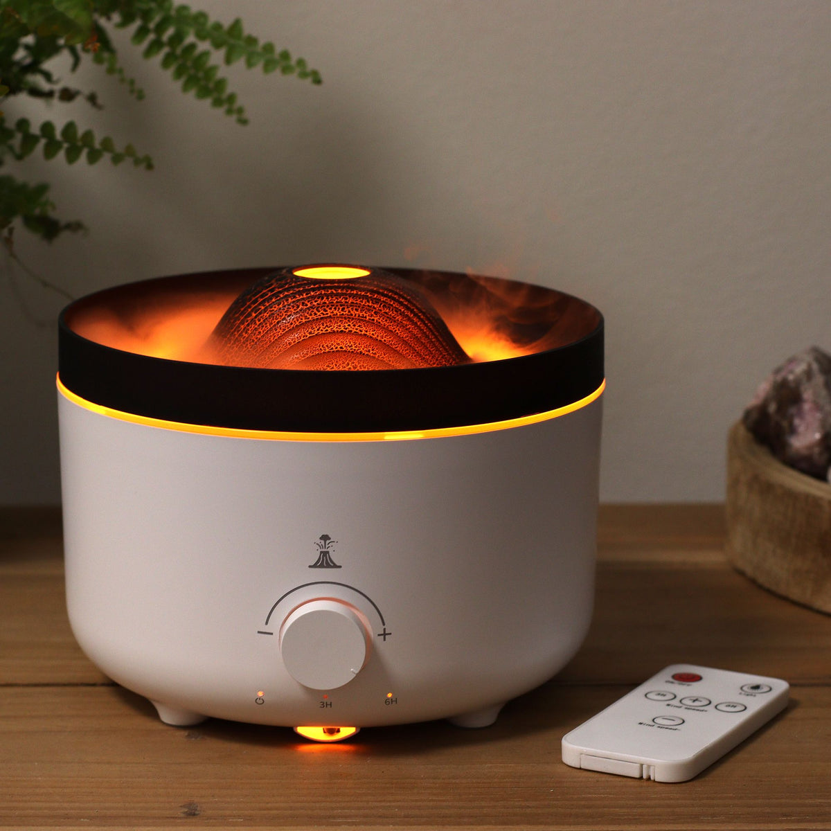 Großer Aromadiffusor mit Vulkaneffekt (Netzstecker) – zwei Farben