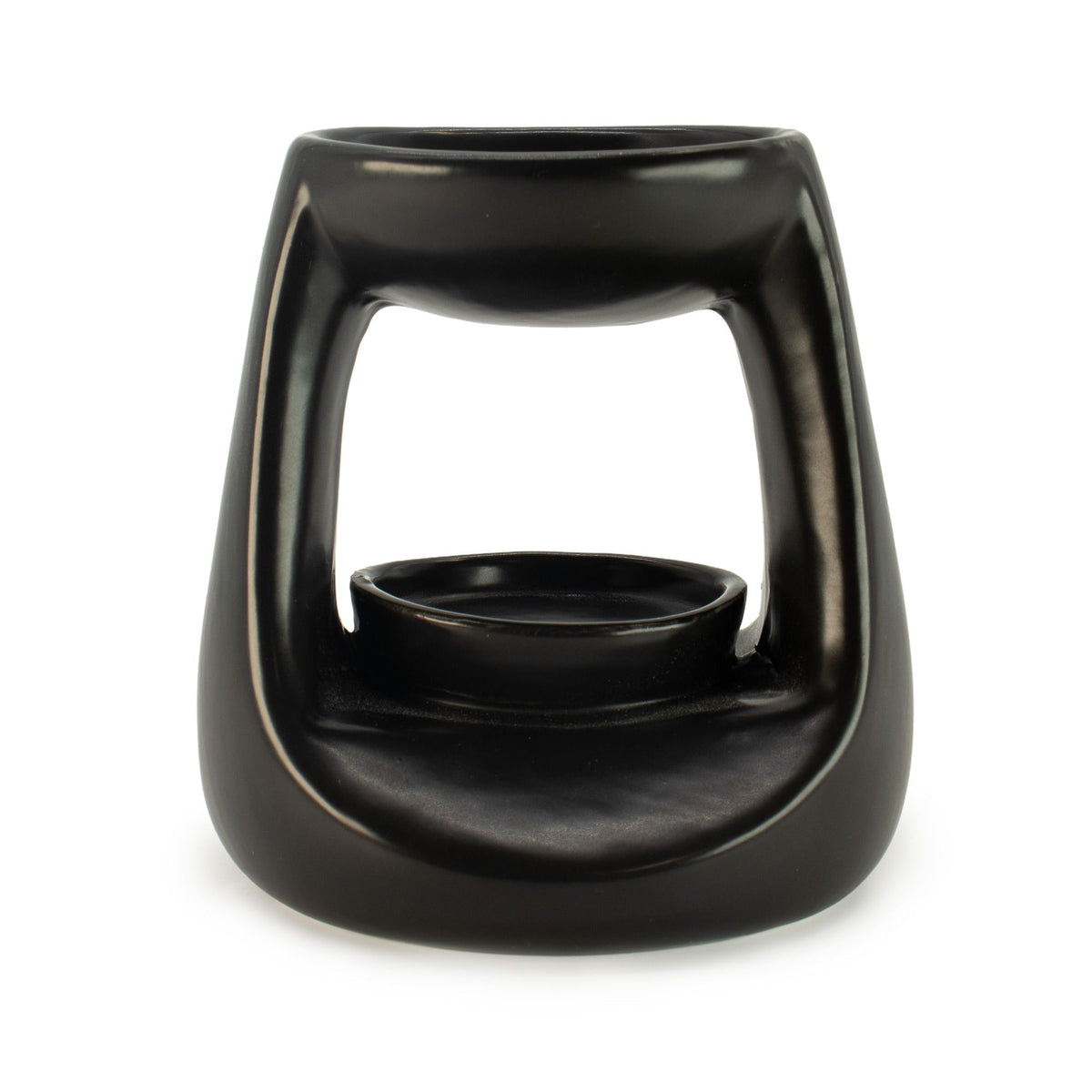Keramik-Duftlampe Zen – Klein und klassisch – Mattschwarz