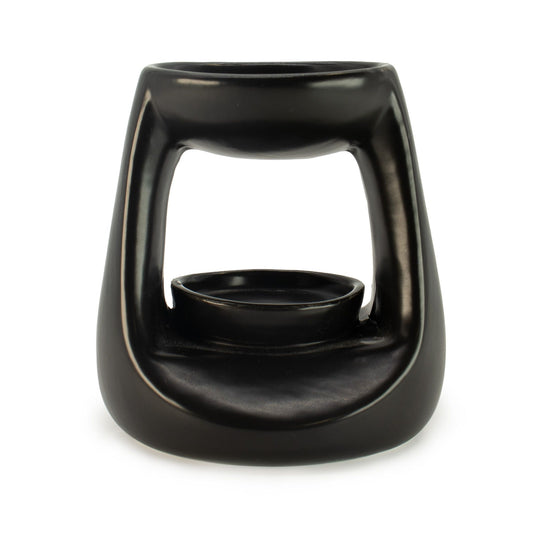 Keramik-Duftlampe Zen – Klein und klassisch – Mattschwarz