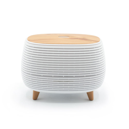 Futuristischer gerippter Aroma-Diffusor mit farbwechselndem Licht