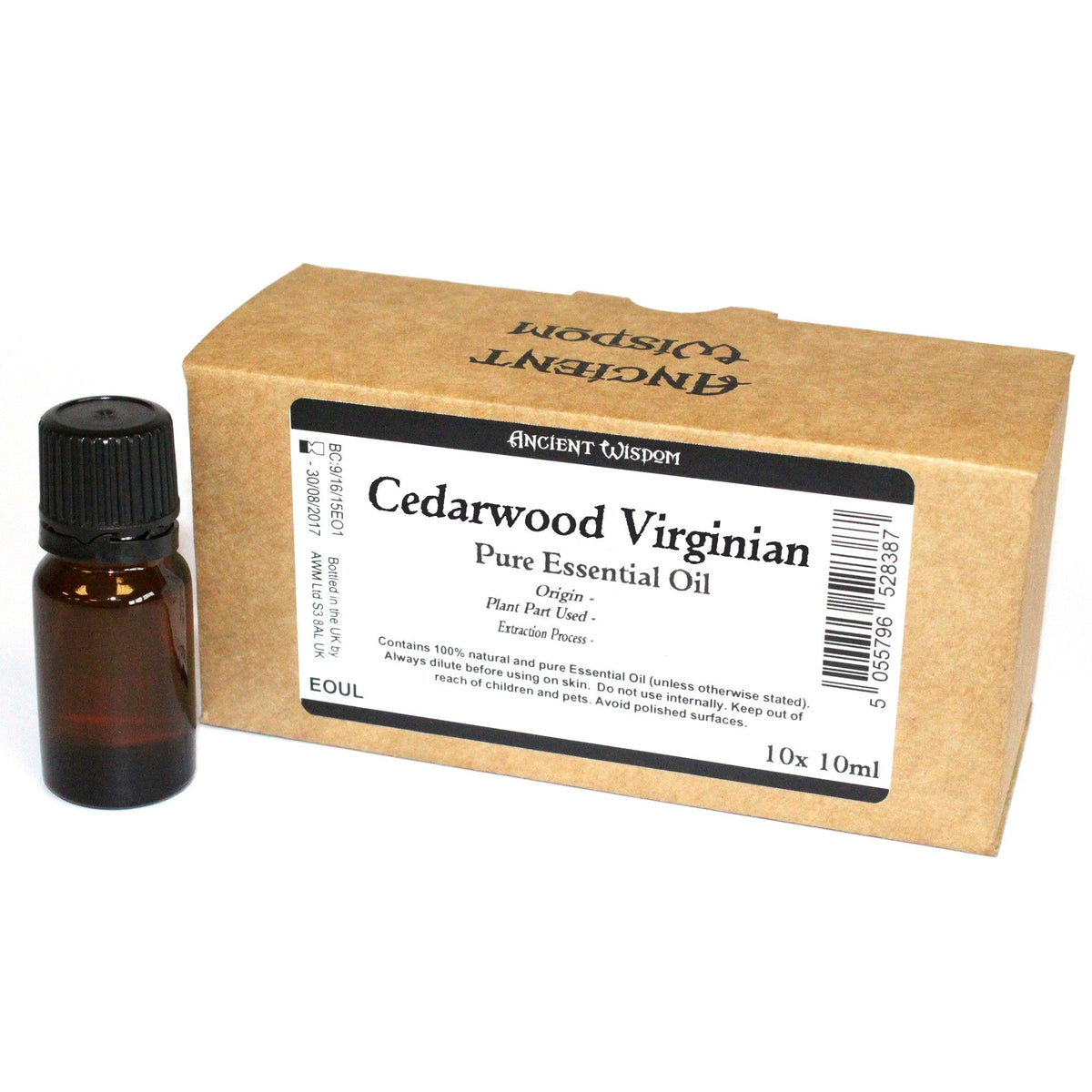 Ätherisches Virginia-Zedernholzöl ohne Etikett – 10 × 10 ml