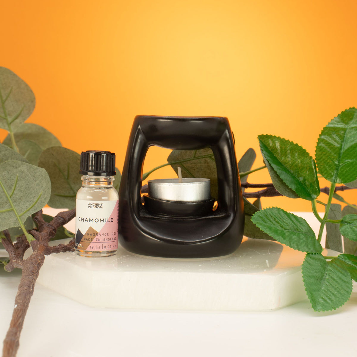 Keramik-Duftlampe Zen – Klein und klassisch – Mattschwarz