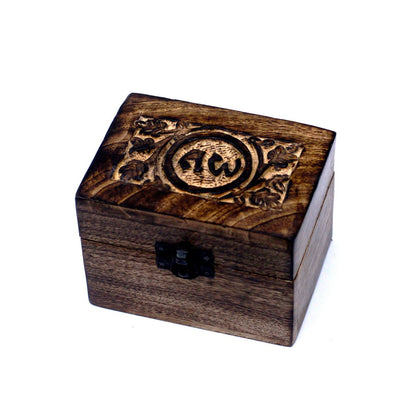 Aromatherapie-Box aus Mangoholz – AW (für 6 Flaschen)