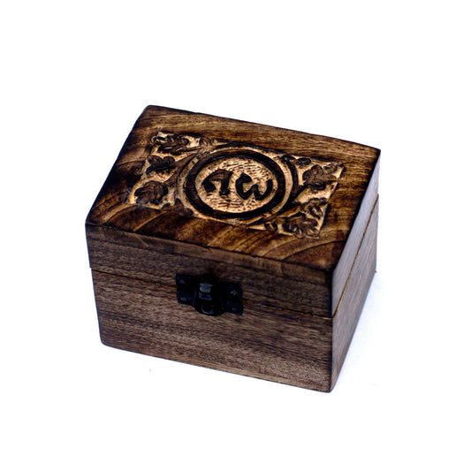 Aromatherapie-Box aus Mangoholz – AW (für 6 Flaschen)