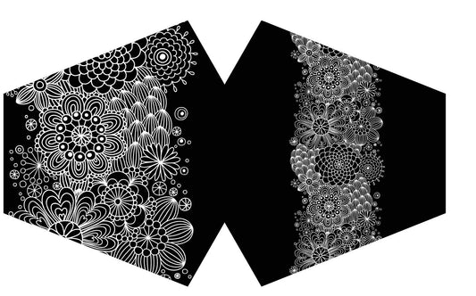 Wiederverwendbare modische Gesichtsbedeckung – Schwarze Eleganz (Erwachsene)