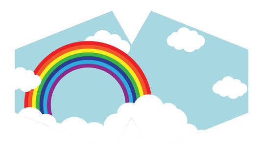 Wiederverwendbare modische Gesichtsbedeckung – Regenbogen (Erwachsene)