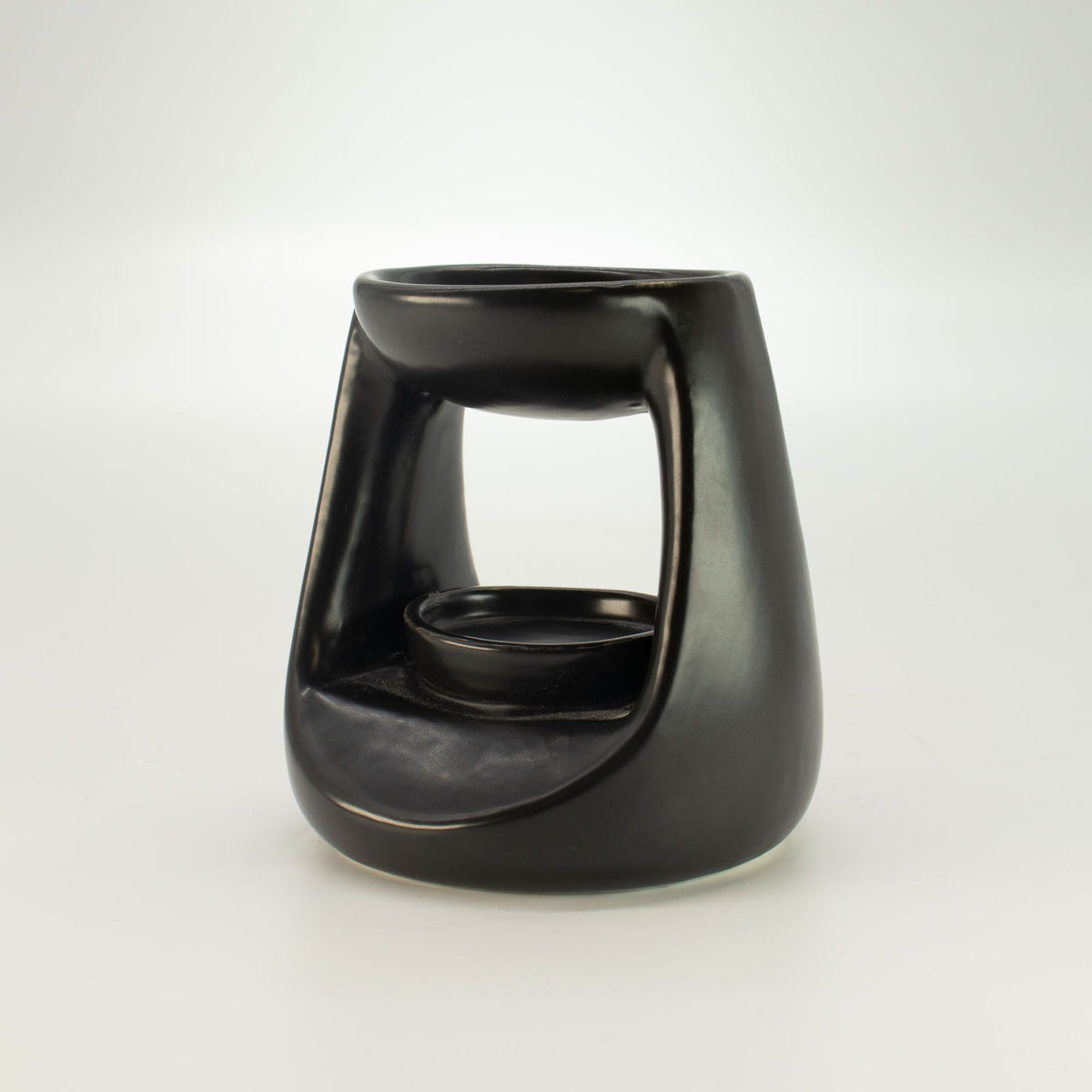 Keramik-Duftlampe Zen – Klein und klassisch – Mattschwarz