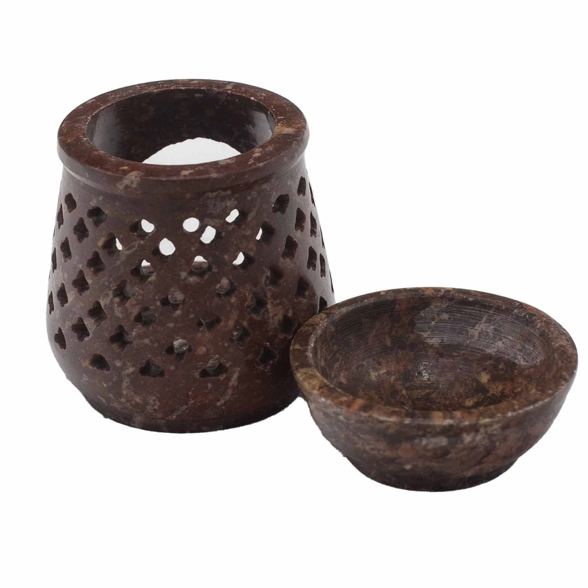 Kleine Speckstein-Duftlampe 8 cm – Klassisch
