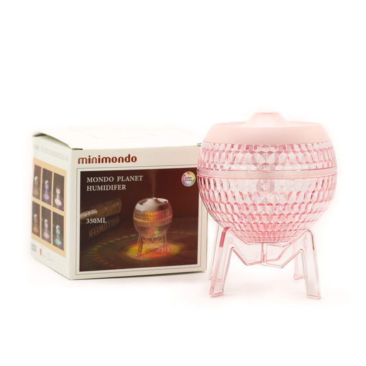 Rosa Luftbefeuchter Mondo Planet – USB – Farbwechsel (nach unten gerichtetes Licht)