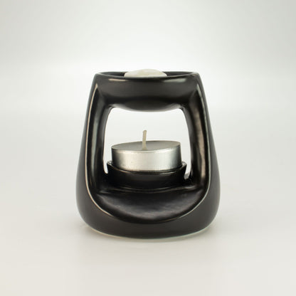 Keramik-Duftlampe Zen – Klein und klassisch – Mattschwarz