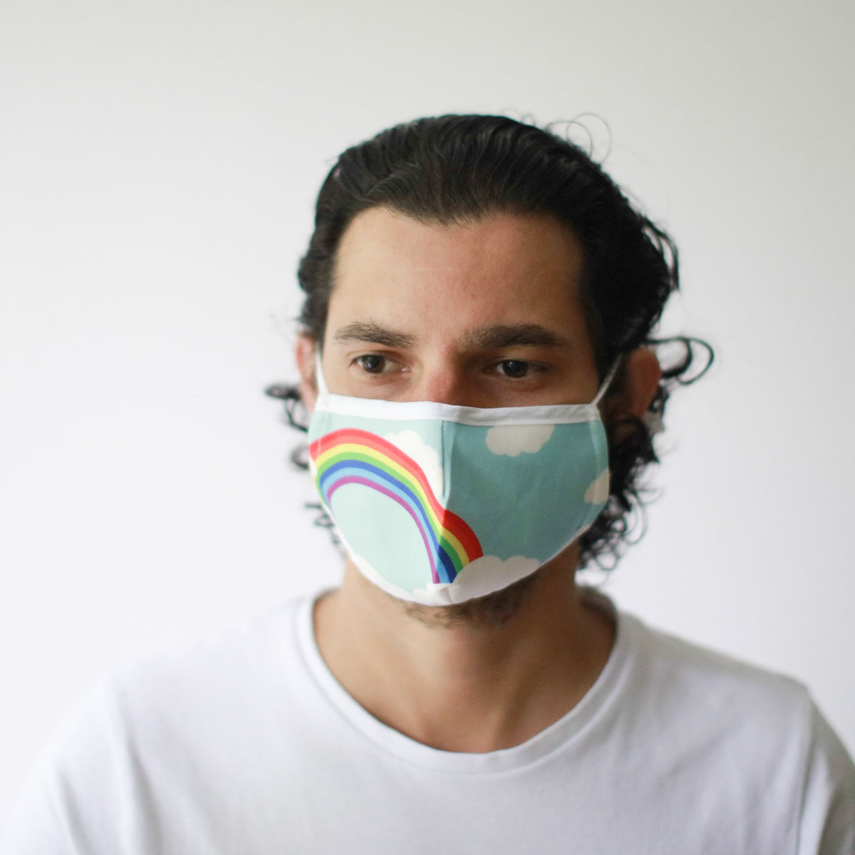 Wiederverwendbare modische Gesichtsbedeckung – Regenbogen (Erwachsene)