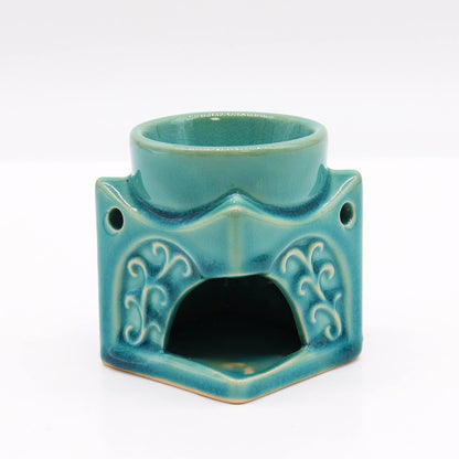 Quadratische Buddha-Duftlampe – Sanftes Türkis