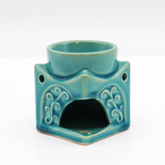 Quadratische Buddha-Duftlampe – Sanftes Türkis