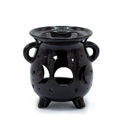Duftlampe in Kesselform – Mondphasen – Schwarz