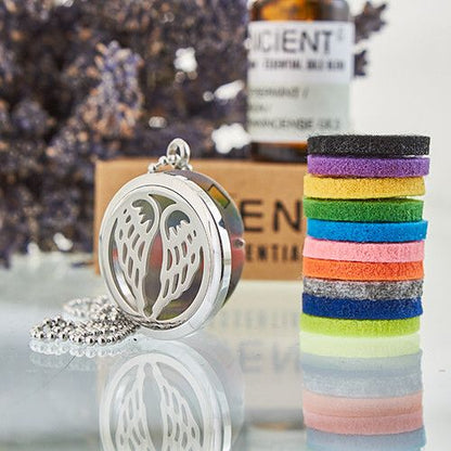 Aromatherapie-Halskette – Engelsflügel – 30 mm